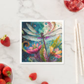 Inkt en Pen Waterverf Dragonfly Servet (Insitu)