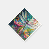 Inkt en Pen Waterverf Dragonfly Servet (Hoek)