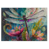 Inkt en Pen Waterverf Dragonfly Snijplank (Voorkant)