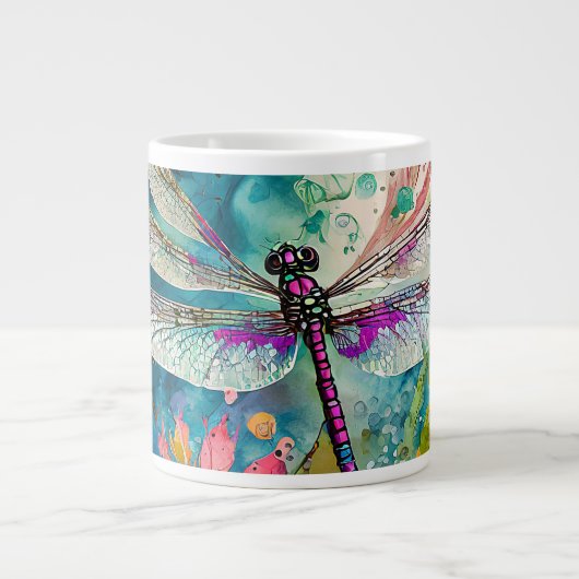 Inkt en Pen Waterverf Dragonfly Specialty Mok (Voorkant)