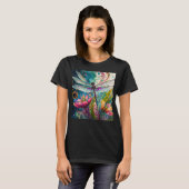 Inkt en Pen Waterverf Dragonfly T-shirt (Voorkant volledig)