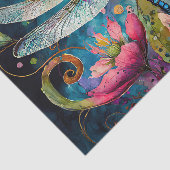 Inkt en Pen Waterverf Dragonfly Tissuepapier (Detail)