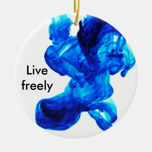 Inkt en Quill kerstversiering Keramisch Ornament (Voorkant)