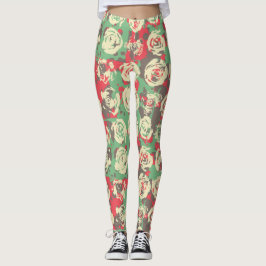 Inkt en Rozen Harmonie - Naadloos Patroon Leggings