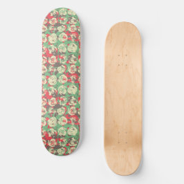 Inkt en Rozen Harmonie - Naadloos Patroon Persoonlijk Skateboard