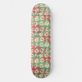Inkt en Rozen Harmonie - Naadloos Patroon Persoonlijk Skateboard