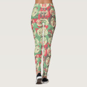 Inkt en Rozen Harmony - Naadloze Patroon Leggings (Achterkant)