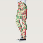 Inkt en Rozen Harmony - Naadloze Patroon Leggings (Links)