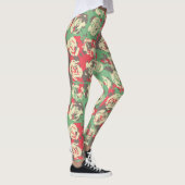 Inkt en Rozen Harmony - Naadloze Patroon Leggings (Rechts)