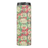 Inkt en Rozen Harmony - Naadloze Patroon Thermosbeker (Achterkant)