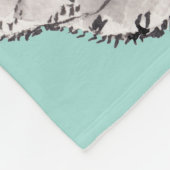 Inkt en Waterverf Moth Fleece Deken (Hoek)