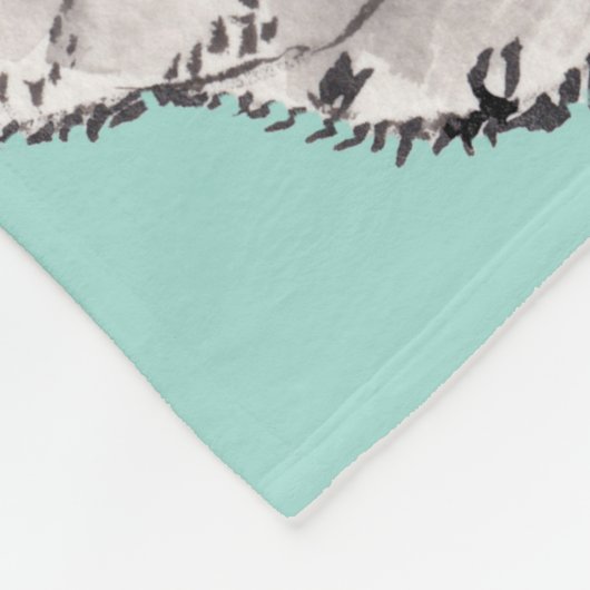 Inkt en Waterverf Moth Fleece Deken (Hoek)