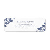 Inkt gebladerte | Bruiloft Etiket (Voorkant)