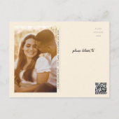 Inkt grillige Hand getrokken taart Save the Date Briefkaart (Achterkant)