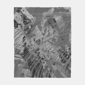 Inkt handgemaakt schilderij. Abstracte wandkunst.  Fleece Deken