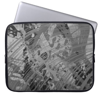 Inkt handgemaakt schilderij. Abstracte wandkunst. Laptop Sleeve