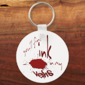 Inkt in mijn aderen Basis Sleutelhanger (Voorkant)