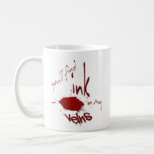 Inkt in mijn aderen mok (Links)