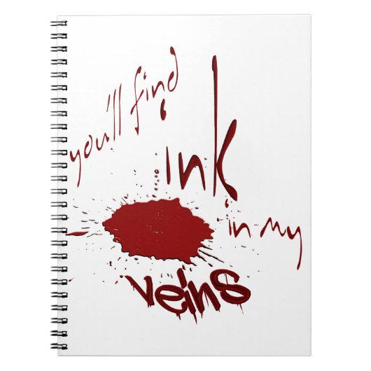 Inkt in mijn aderen Notitieboek (Voorkant)