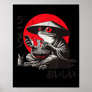 Inkt Kikker Ninja Mobiele telefoon Ramen Heerlijk  Poster
