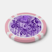 Inkt Lelies Paarse lucht Poker Chips (Enkel)