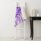 Inkt Lilies Violet Sky Sherpa Deken (In situ)