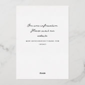 Inkt linten en boog foto folie uitnodiging (Achterkant)