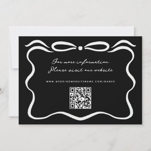 Inkt linten en boog foto save the date (Achterkant)