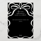 Inkt linten en strikken foto folie uitnodiging (Achterkant)