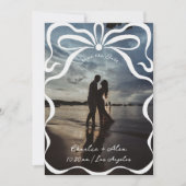 Inkt linten en strikken foto save the date (Voorkant)