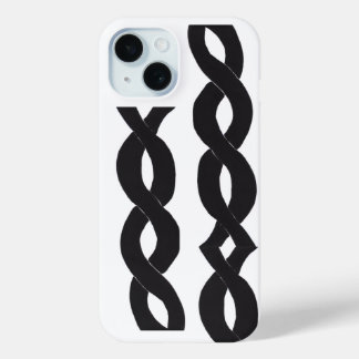 Inkt Loops Telefoonhoes Monochrome iPhone 15 Case