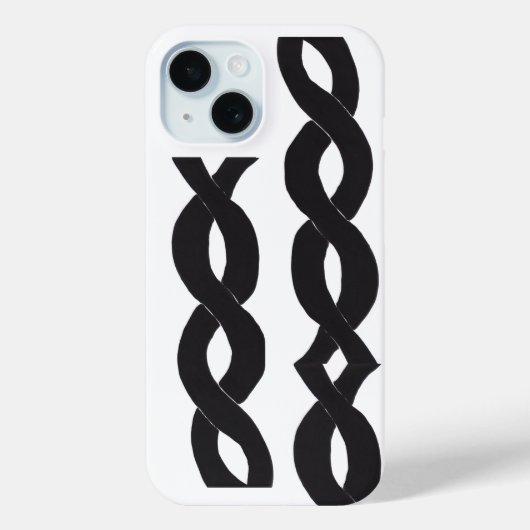 Inkt Loops Telefoonhoes Monochrome Case-Mate iPhone Case (Achterkant)
