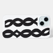 Inkt Loops Telefoonhoes Monochrome Case-Mate iPhone Case (Achterkant (horizontaal))