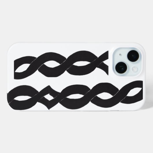 Inkt Loops Telefoonhoes Monochrome Case-Mate iPhone Case (Achterkant (horizontaal))
