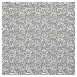 Inkt mono paisley kunstpatroon stof