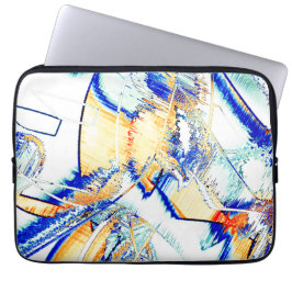 Inkt, nr., afbeelding met oranje en blauwe vlek laptop sleeve
