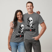 "inkt of sterf" grijze T-shirt (Unisex)