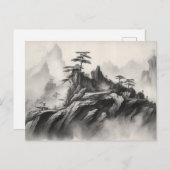 Inkt op papier Landschap Briefkaart (Voorkant / Achterkant)