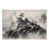 Inkt op papier Landschap Perfect Poster (Voorkant)