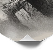 Inkt op papier Landschap Perfect Poster (Hoek)