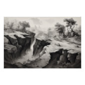 Inkt op papier Landschap Perfect Poster (Voorkant)