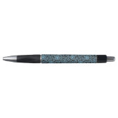 Inkt Pen-Black & Blue Paisley Print Pen (Voorkant)