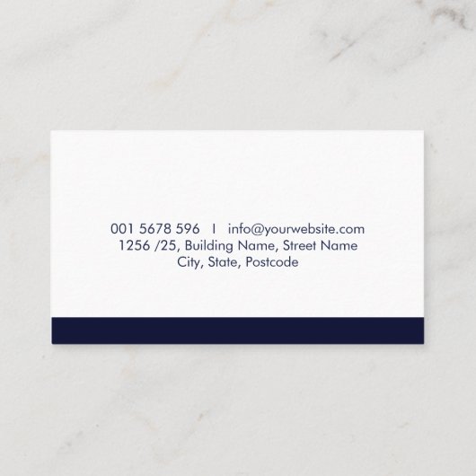 Inkt pen en papier visitekaartje (Achterkant)