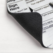 inkt pen op het belastingformulier IRS Muismat (Hoek)