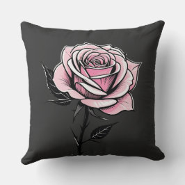 Inkt Roos (grijs) Kussen