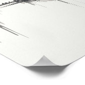 Inkt Schilderij van Badshahi Moskee in Zwart & Quo Poster (Hoek)