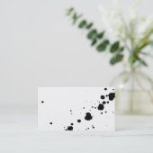 inkt splaatstaangepaste visitekaartje sjabloon (Staand voorkant)