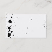 inkt splaatstaangepaste visitekaartje sjabloon (Achterkant)