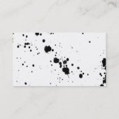 inkt splaatstaangepaste visitekaartje sjabloon (Achterkant)