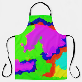 Inkt Splash Colorful Abstract Pattern Painting 202 Schort